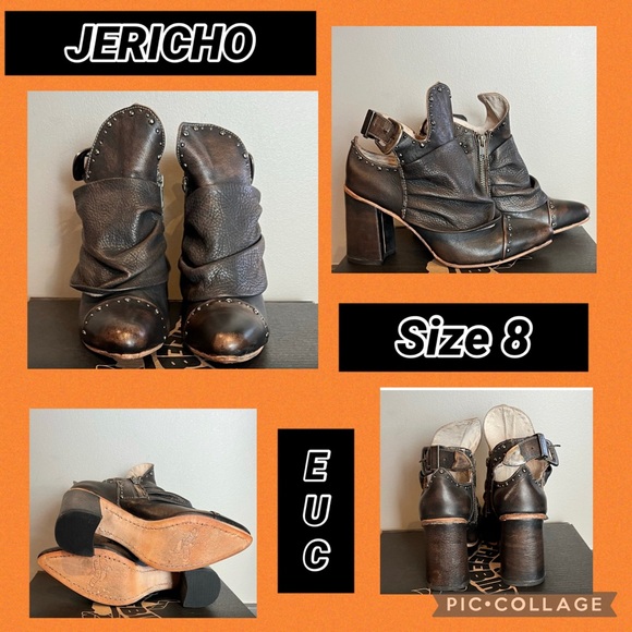 Freebird Jericho Distressed Black and Brown Ankle Boots - Picture 1 of 1